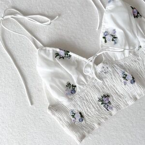 Embroidered Floral Tank